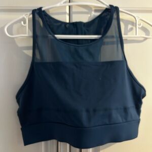 Zyia All Star Navy Blue Mesh Sports Bra